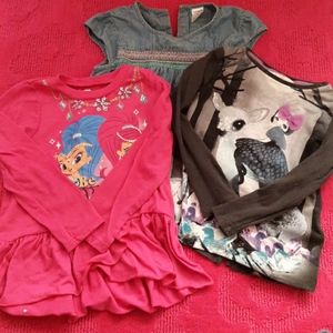 Girl's H & M And Nickelodeon Shirt Bundle, Size 4